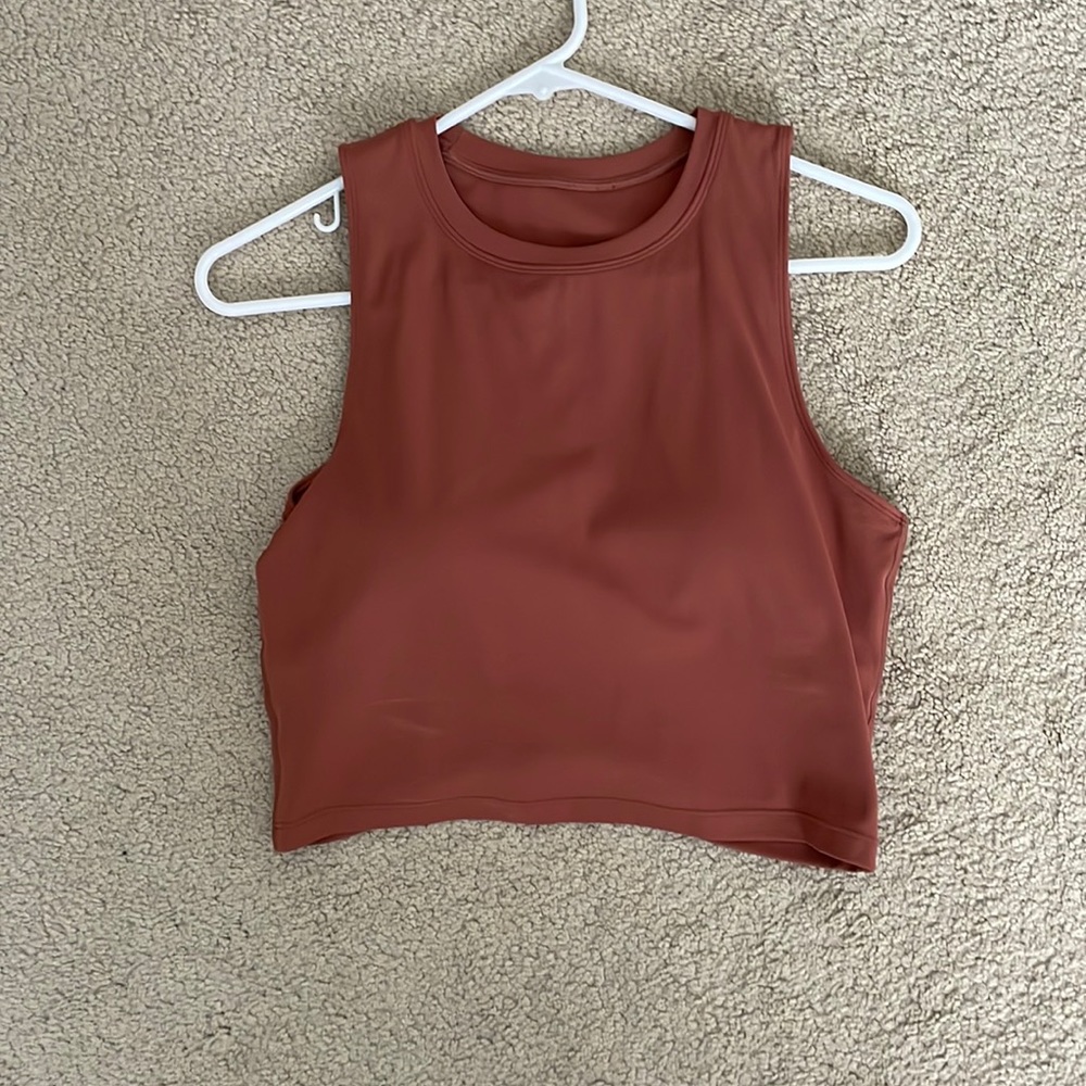 Orange brownish cropped tank